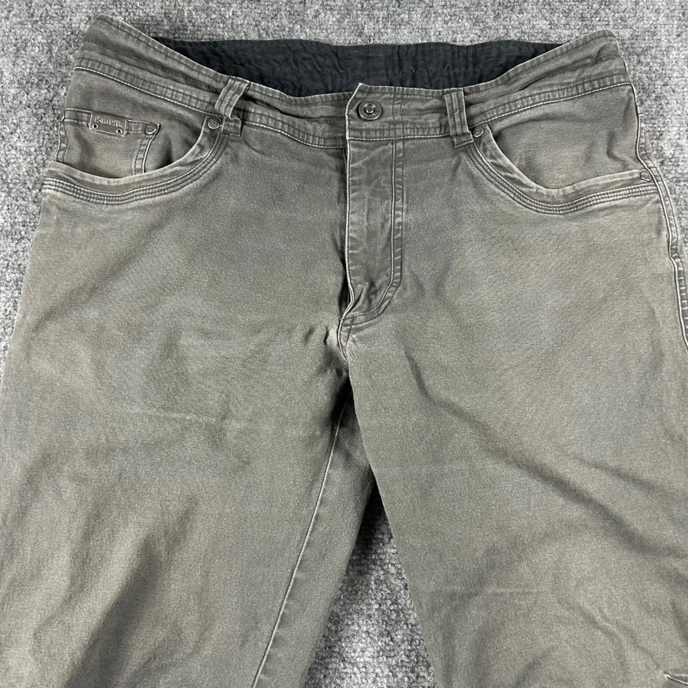 Kuhl Kanvus Jean Mens‎ 32x31 Gray Vintage Patina Dye Stretch Canvas Work Pants